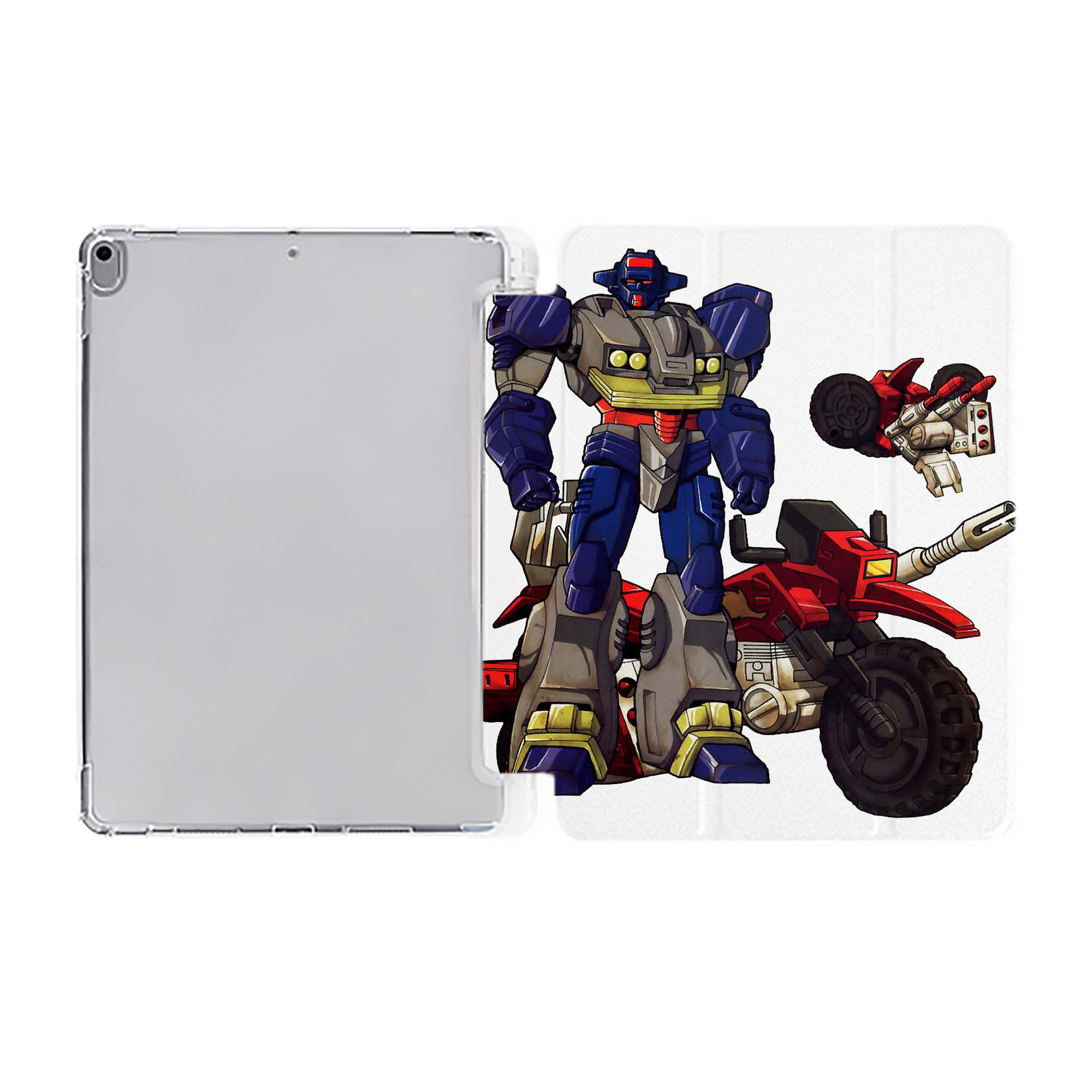（画像用）  IPad ケース ペン収納付き 三つ折りスタンド PUレザー×シリコン 対応機種9.5/10.5/10.9インチ